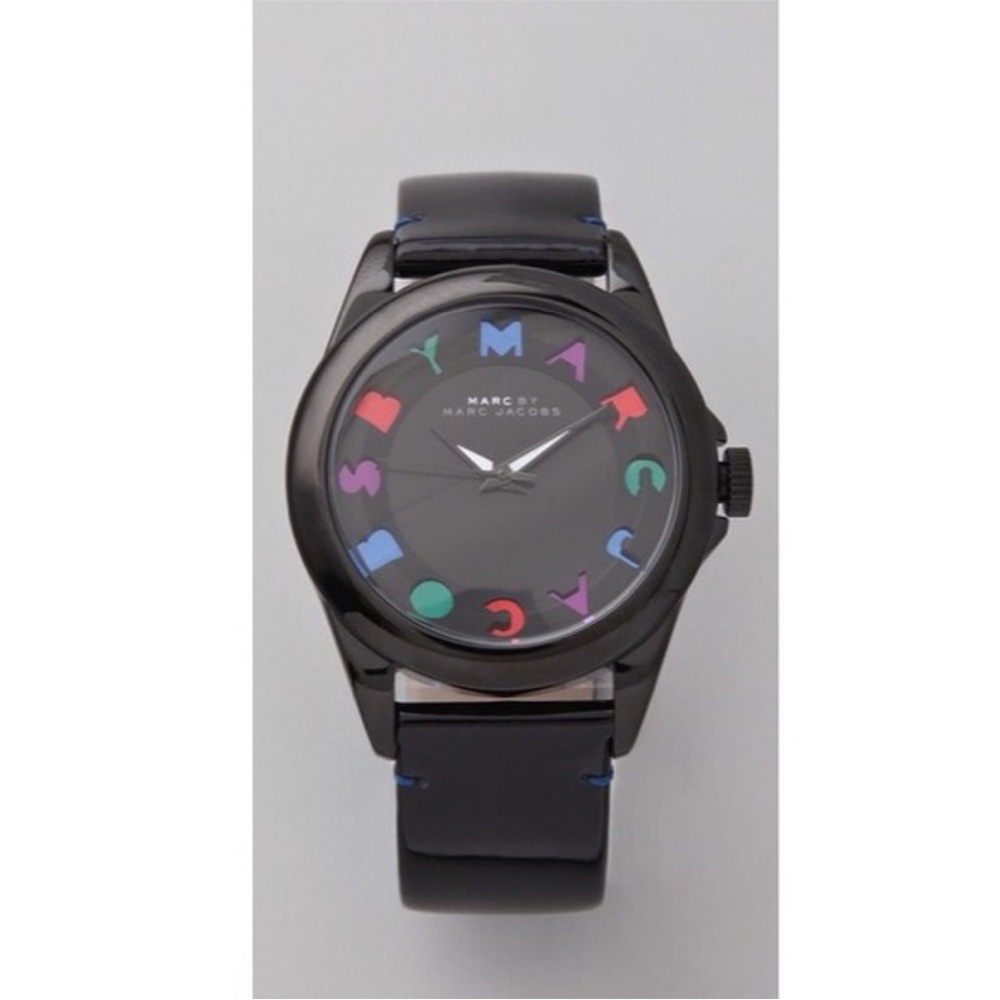 Marc by Marc Jacobs Mini Bubble Bubble Watch Black Leather MBM1193